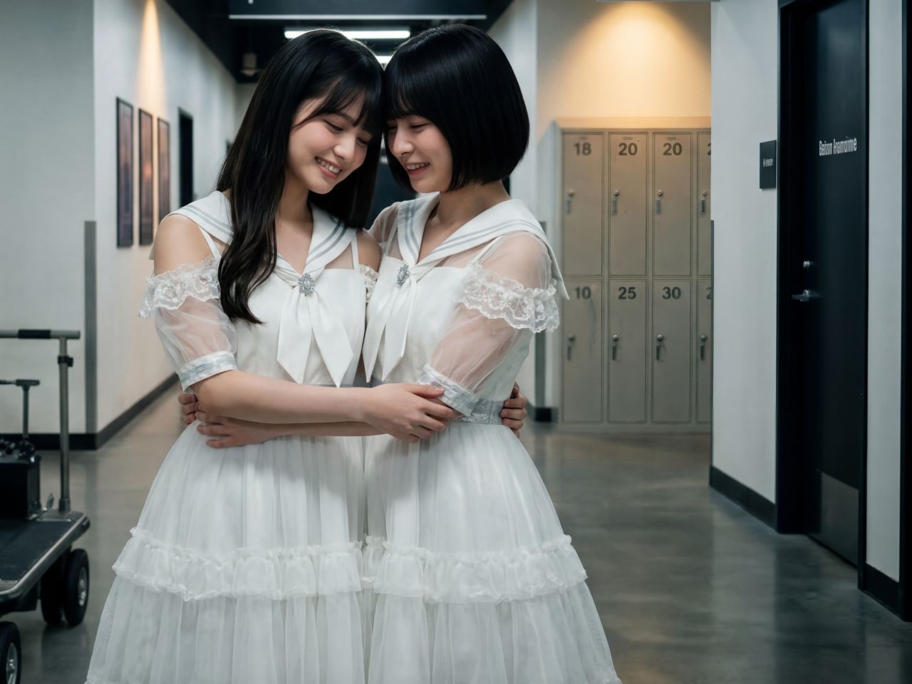 舞台裏で美月ちゃんと🌙