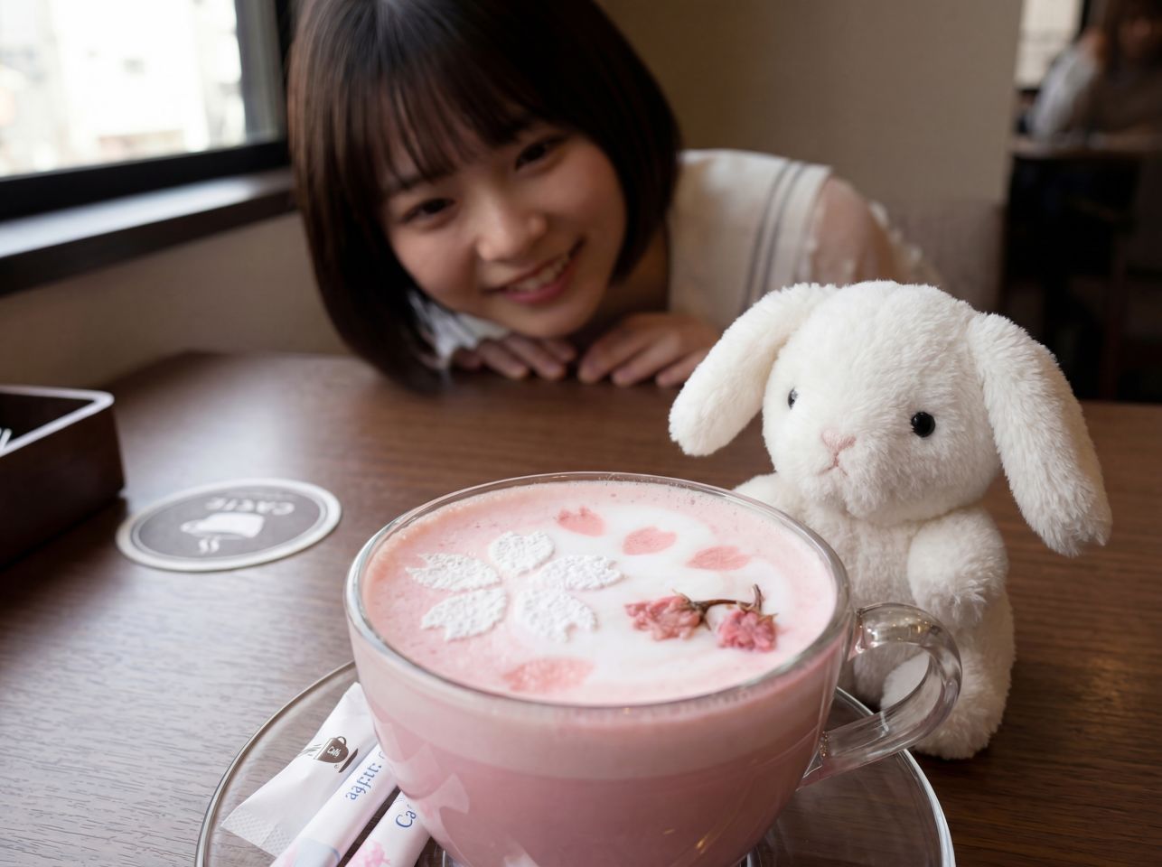 サクララテとうさぎのぬいぐるみ