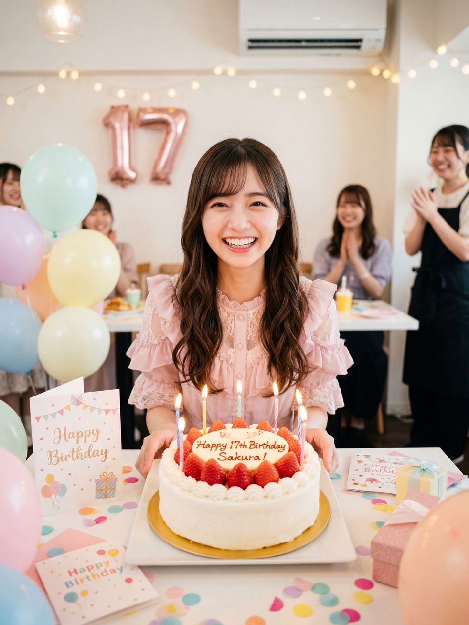 17歳のお誕生日ケーキとさくら