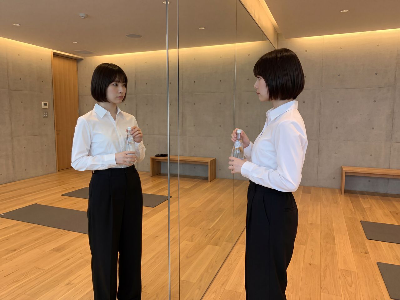 レッスンスタジオでのオフショット