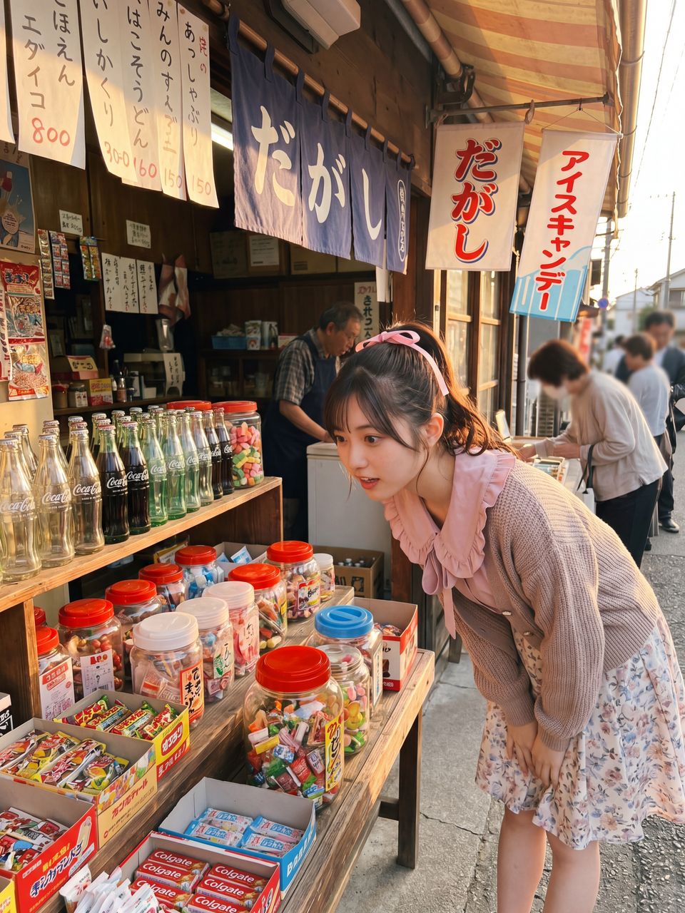 レトロな街並みとさくら