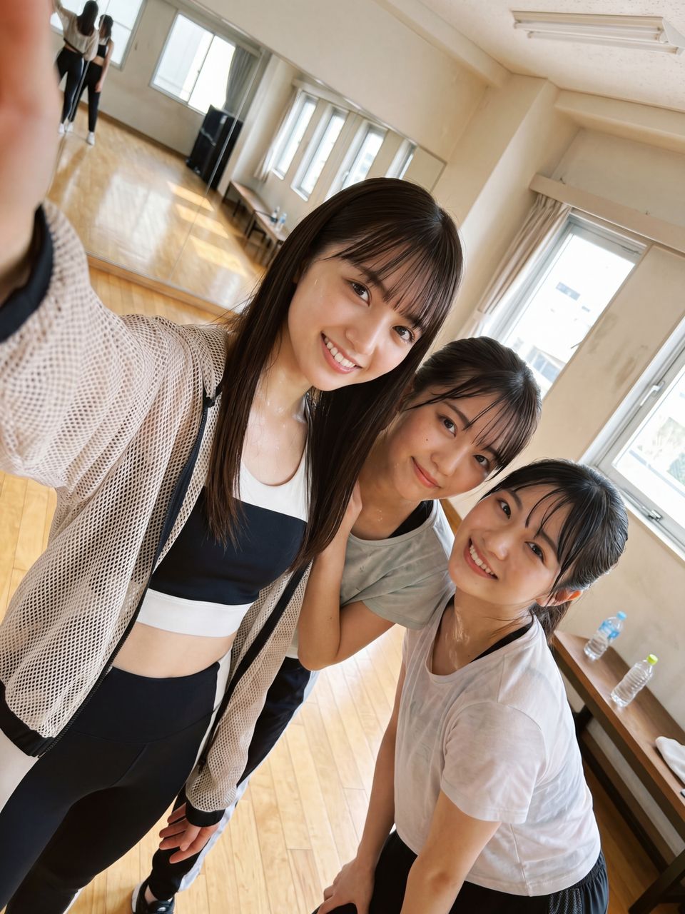 スタジオでの自撮り
