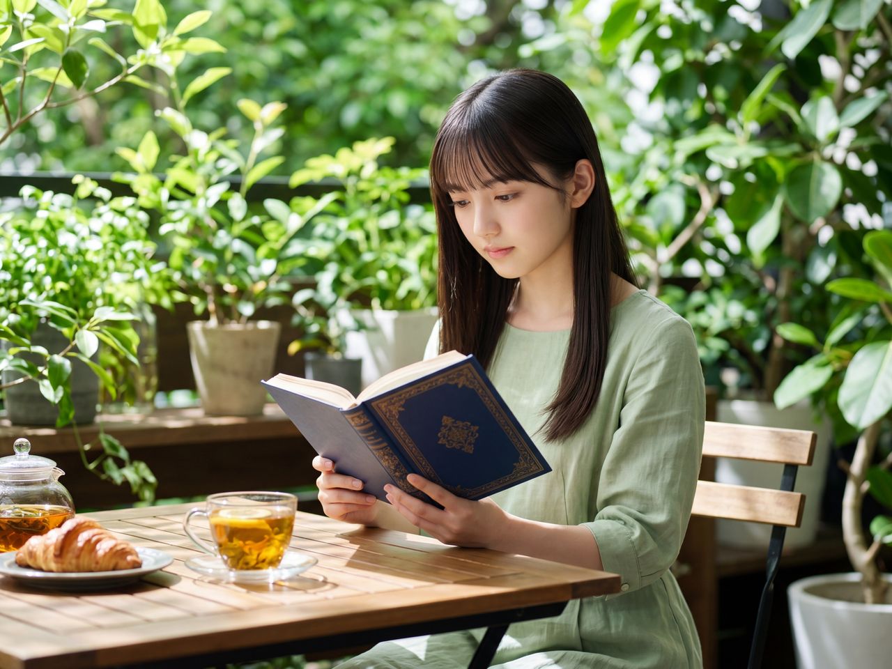 テラス席でのひととき