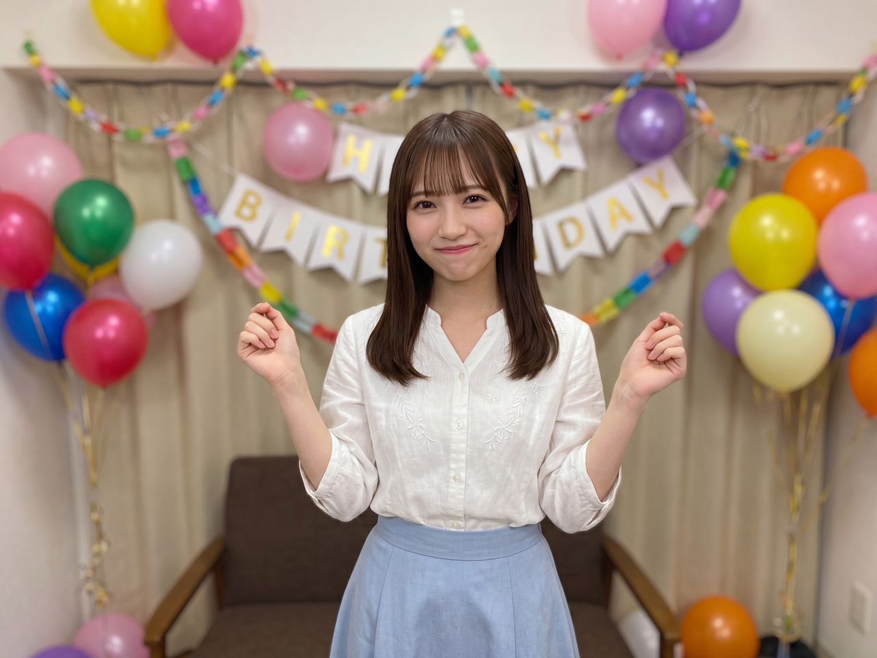 控室でのお誕生日会