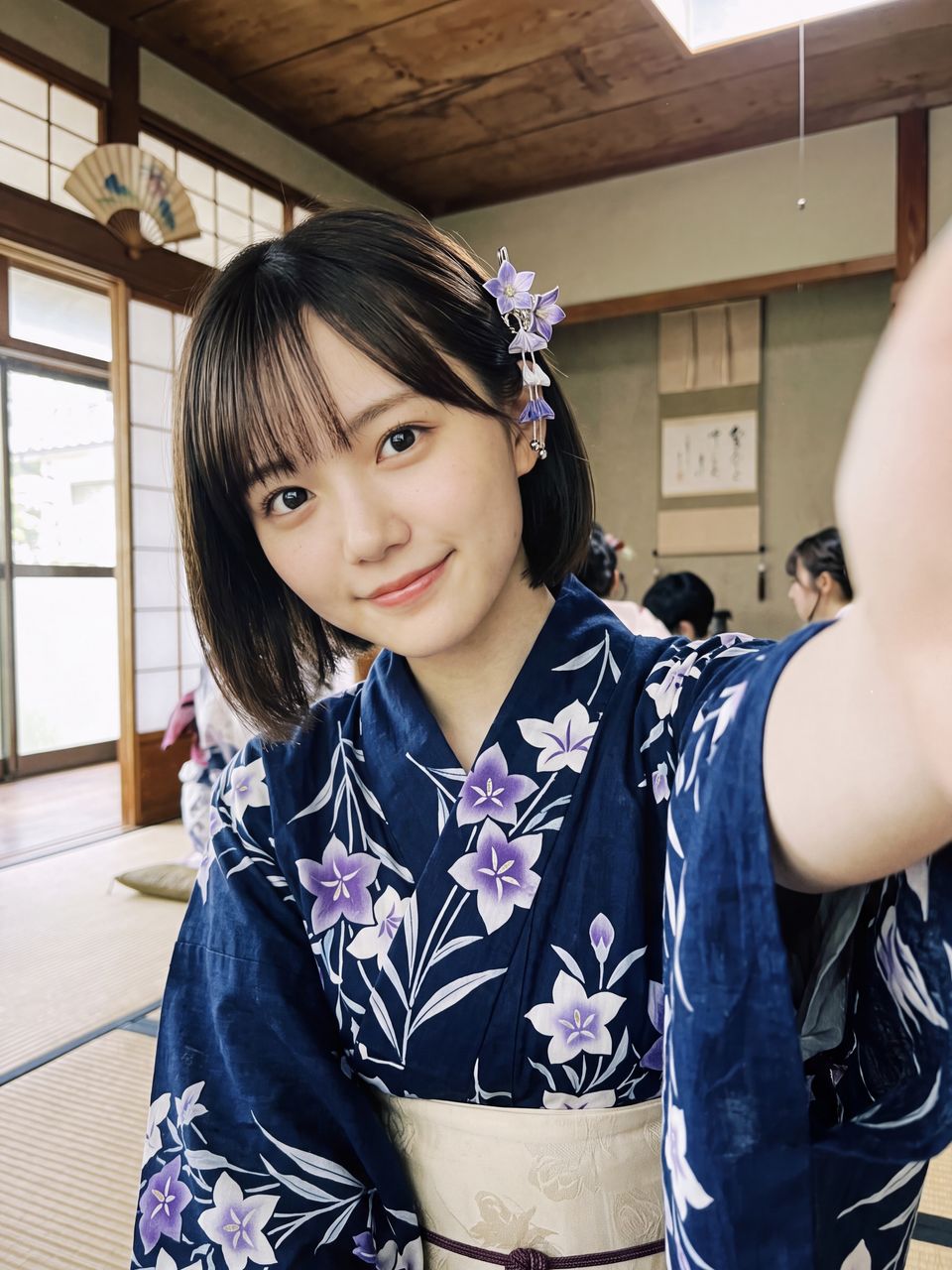 浴衣姿の白石紬